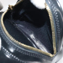 GUCCI Bamboo Shoulder Bag Enamel Black Gold 003 2113 0127 Auth ep15033-20
