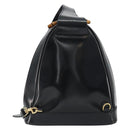 GUCCI Bamboo Shoulder Bag Enamel Black Gold 003 2113 0127 Auth ep15033-2