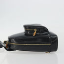 GUCCI Bamboo Shoulder Bag Enamel Black Gold 003 2113 0127 Auth ep15033-4