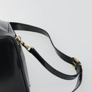 GUCCI Bamboo Shoulder Bag Enamel Black Gold 003 2113 0127 Auth ep15033-14