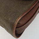 GUCCI Shoulder Bag PVC Canvas Beige Gold Auth ep15035-9