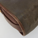 GUCCI Shoulder Bag PVC Canvas Beige Gold Auth ep15035-16