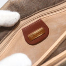 GUCCI Shoulder Bag PVC Canvas Beige Gold Auth ep15035-18