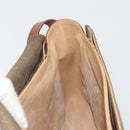 GUCCI Shoulder Bag PVC Canvas Beige Gold Auth ep15035-19