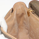 GUCCI Shoulder Bag PVC Canvas Beige Gold Auth ep15035-20