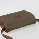 GUCCI Shoulder Bag PVC Canvas Beige Gold Auth ep15035-6
