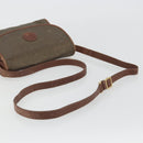 GUCCI Shoulder Bag PVC Canvas Beige Gold Auth ep15035-7