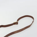 GUCCI Shoulder Bag PVC Canvas Beige Gold Auth ep15035-8