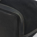 HERMES Garden Party PM Hand Bag Canvas Black Silver Auth ep15036-10