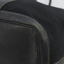 HERMES Garden Party PM Hand Bag Canvas Black Silver Auth ep15036-12
