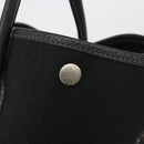 HERMES Garden Party PM Hand Bag Canvas Black Silver Auth ep15036-14