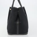 HERMES Garden Party PM Hand Bag Canvas Black Silver Auth ep15036-5