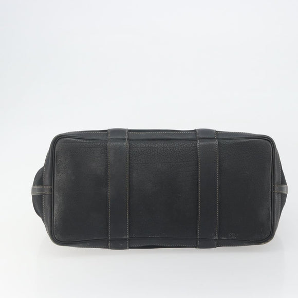HERMES Garden Party PM Hand Bag Canvas Black Silver Auth ep15036
