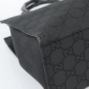 GUCCI GG Canvas Bamboo Hand Bag Nylon Black Silver 002 1010 Auth ep15037-14