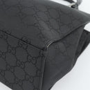 GUCCI GG Canvas Bamboo Hand Bag Nylon Black Silver 002 1010 Auth ep15037-15