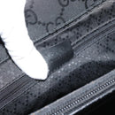 GUCCI GG Canvas Bamboo Hand Bag Nylon Black Silver 002 1010 Auth ep15037-12