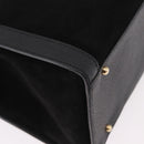 GUCCI Bamboo Hand Bag Leather Black Gold 002 1186 0260 Auth ep15038-15