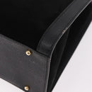 GUCCI Bamboo Hand Bag Leather Black Gold 002 1186 0260 Auth ep15038-16