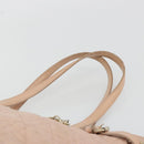 Christian Dior Lady Dior Canage Hand Bag Coated Canvas Pink Gold Auth ep15039-14