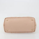 Christian Dior Lady Dior Canage Hand Bag Coated Canvas Pink Gold Auth ep15039-6