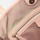 Christian Dior Lady Dior Canage Hand Bag Coated Canvas Pink Gold Auth ep15039-21