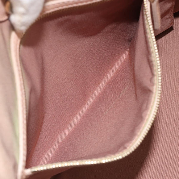 Christian Dior Lady Dior Canage Hand Bag Coated Canvas Pink Gold Auth ep15039