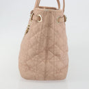 Christian Dior Lady Dior Canage Hand Bag Coated Canvas Pink Gold Auth ep15039-4