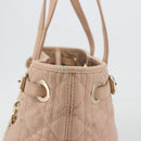 Christian Dior Lady Dior Canage Hand Bag Coated Canvas Pink Gold Auth ep15039-5