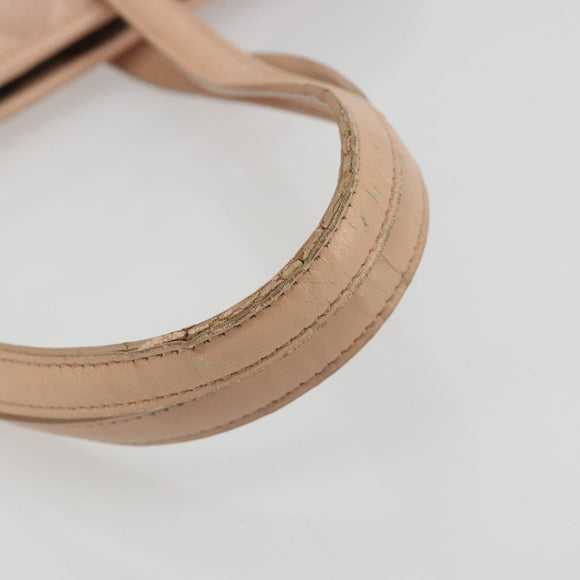 Christian Dior Lady Dior Canage Hand Bag Coated Canvas Pink Gold Auth ep15039