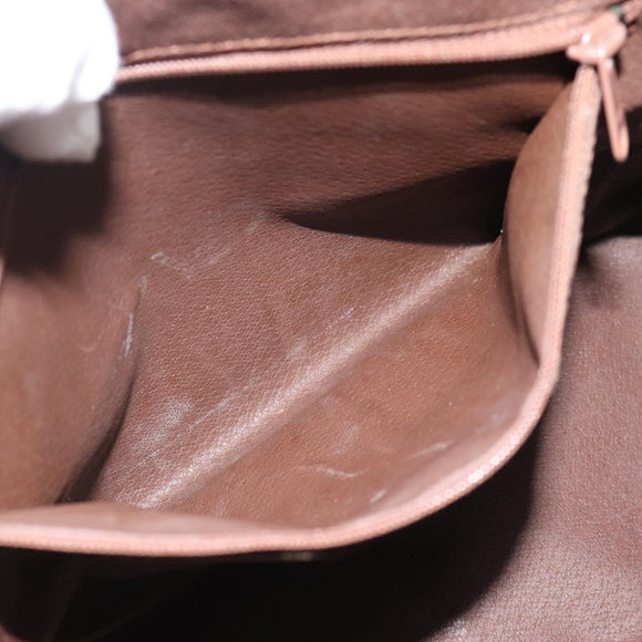Burberrys Nova Check Hand Bag PVC Beige Gold Auth ep15040