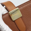 Burberrys Hand Bag Leather Brown Gold Auth ep15041A-10