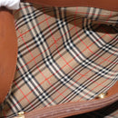 Burberrys Hand Bag Leather Brown Gold Auth ep15041A-12