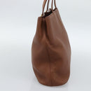 Burberrys Hand Bag Leather Brown Gold Auth ep15041A-4