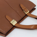 Burberrys Hand Bag Leather Brown Gold Auth ep15041A-6