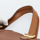 Burberrys Hand Bag Leather Brown Gold Auth ep15041A-8