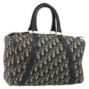 Christian Dior Trotter Canvas Mini Boston Bag Navy Silver Auth ep15043-1