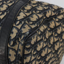 Christian Dior Trotter Canvas Mini Boston Bag Navy Silver Auth ep15043-9