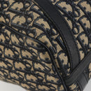 Christian Dior Trotter Canvas Mini Boston Bag Navy Silver Auth ep15043-16