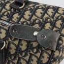 Christian Dior Trotter Canvas Mini Boston Bag Navy Silver Auth ep15043-10