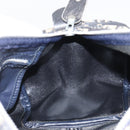 Christian Dior Trotter Canvas Mini Boston Bag Navy Silver Auth ep15043-18