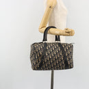 Christian Dior Trotter Canvas Mini Boston Bag Navy Silver Auth ep15043-20