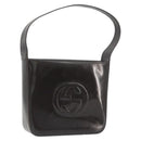 GUCCI Shoulder Bag Patent leather Brown Silver 000 0506 Auth ep15044-1