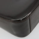 GUCCI Shoulder Bag Patent leather Brown Silver 000 0506 Auth ep15044-11