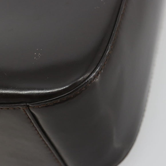 GUCCI Shoulder Bag Patent leather Brown Silver 000 0506 Auth ep15044
