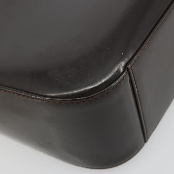 GUCCI Shoulder Bag Patent leather Brown Silver 000 0506 Auth ep15044