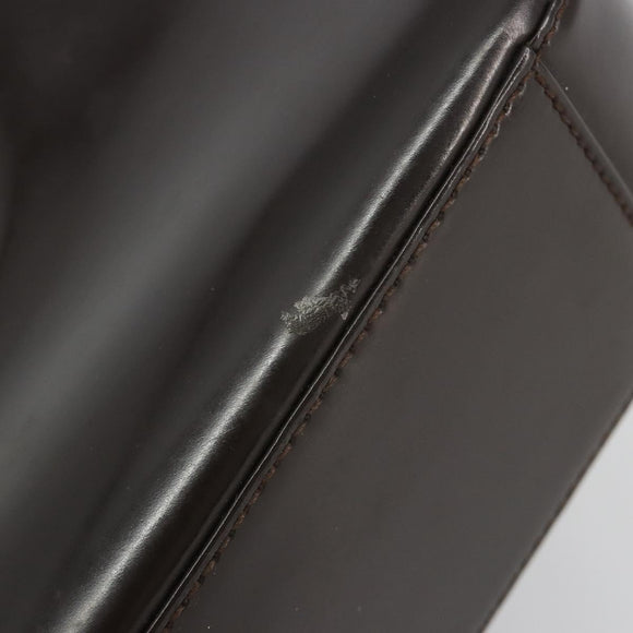 GUCCI Shoulder Bag Patent leather Brown Silver 000 0506 Auth ep15044
