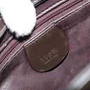 GUCCI Shoulder Bag Patent leather Brown Silver 000 0506 Auth ep15044-15