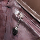 GUCCI Shoulder Bag Patent leather Brown Silver 000 0506 Auth ep15044-19
