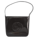 GUCCI Shoulder Bag Patent leather Brown Silver 000 0506 Auth ep15044-2