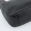 GUCCI Bamboo Shoulder Bag Leather 2way Black Gold 001 1638 2058 Auth ep15046-16